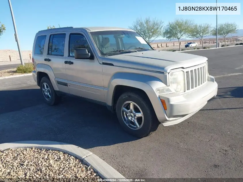 1J8GN28KX8W170465 2008 Jeep Liberty Sport