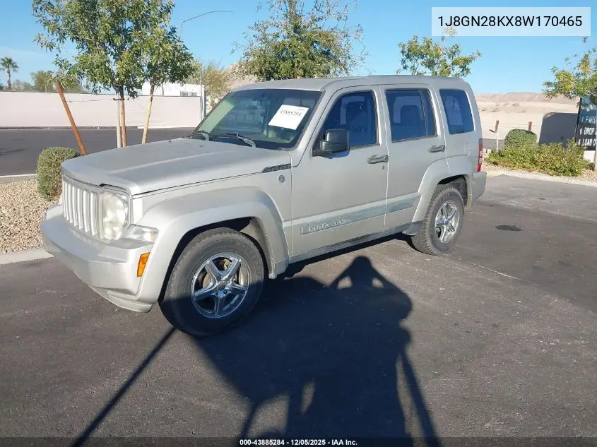 1J8GN28KX8W170465 2008 Jeep Liberty Sport