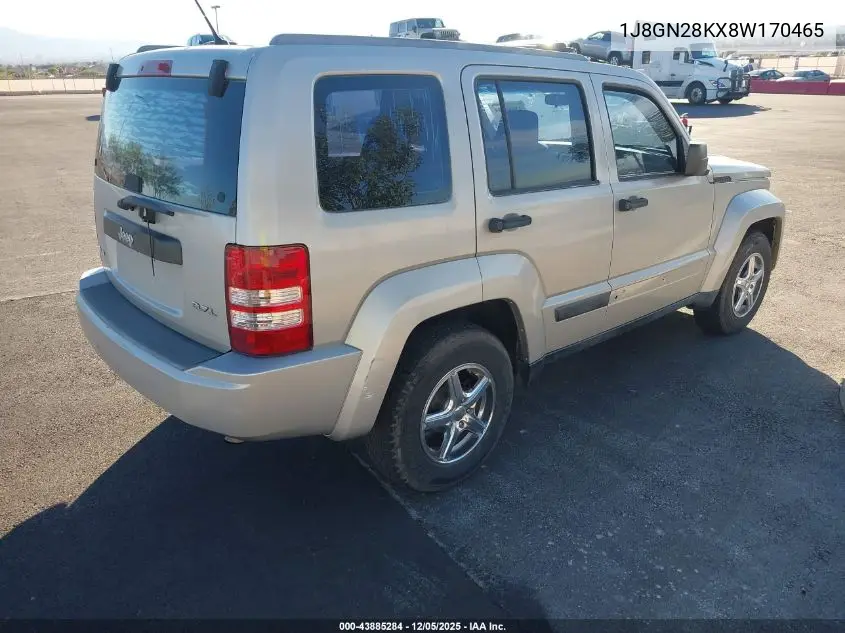 1J8GN28KX8W170465 2008 Jeep Liberty Sport