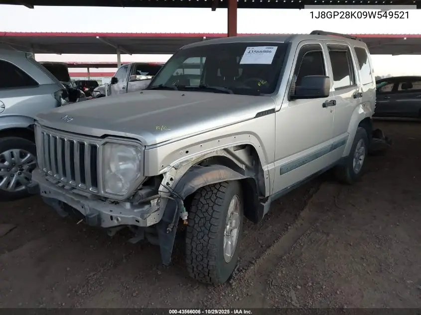 1J8GP28K09W549521 2009 Jeep Liberty Sport