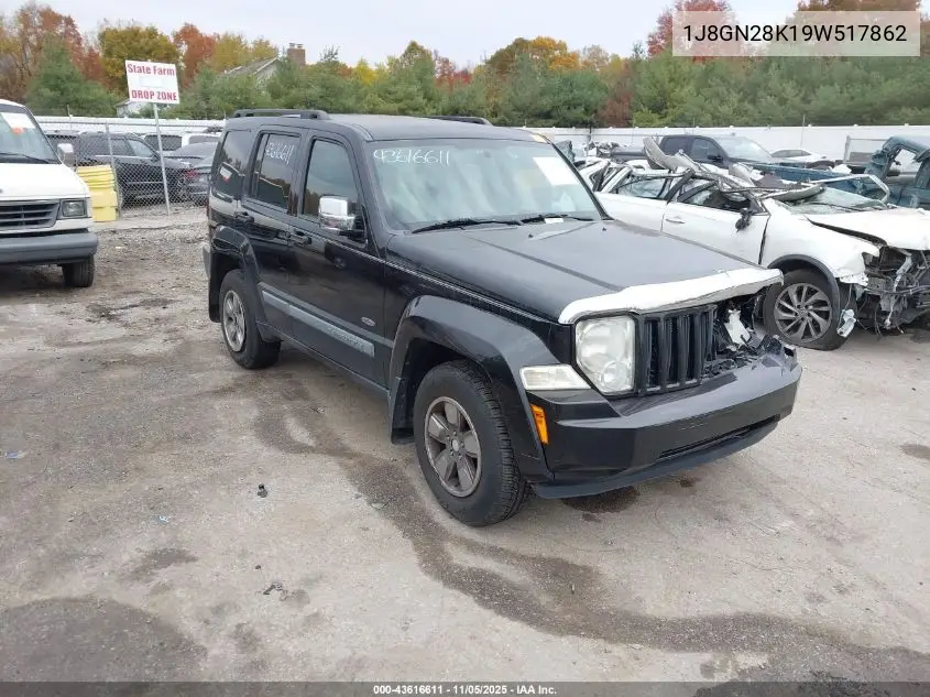 1J8GN28K19W517862 2009 Jeep Liberty Sport