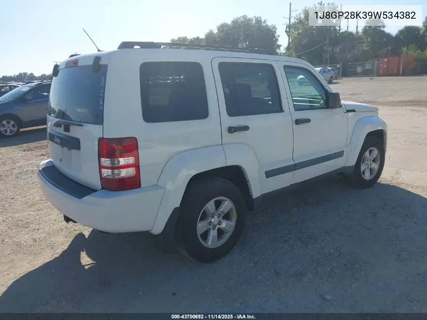 1J8GP28K39W534382 2009 Jeep Liberty Sport