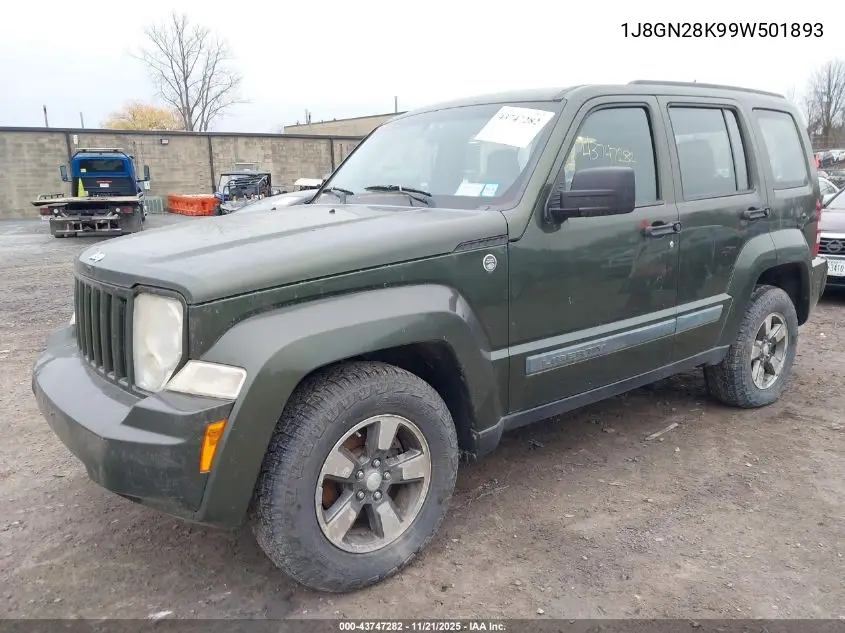 1J8GN28K99W501893 2009 Jeep Liberty Sport