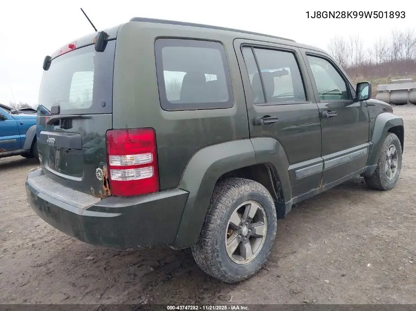 1J8GN28K99W501893 2009 Jeep Liberty Sport