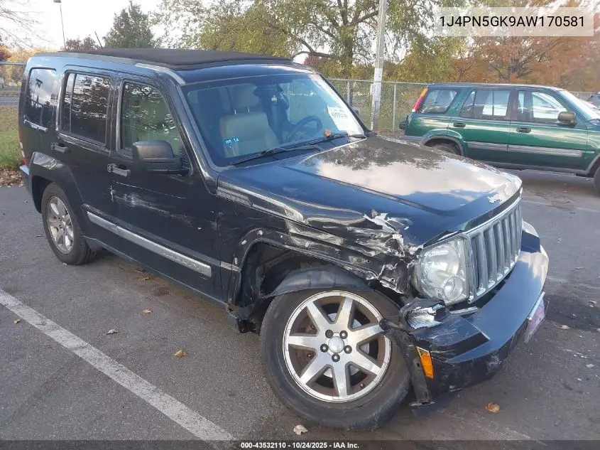 1J4PN5GK9AW170581 2010 Jeep Liberty Limited
