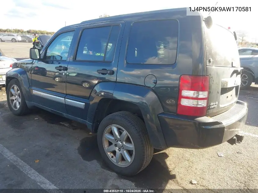 1J4PN5GK9AW170581 2010 Jeep Liberty Limited