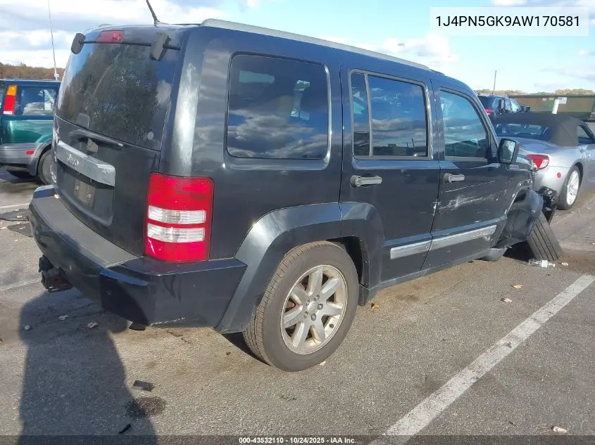 1J4PN5GK9AW170581 2010 Jeep Liberty Limited