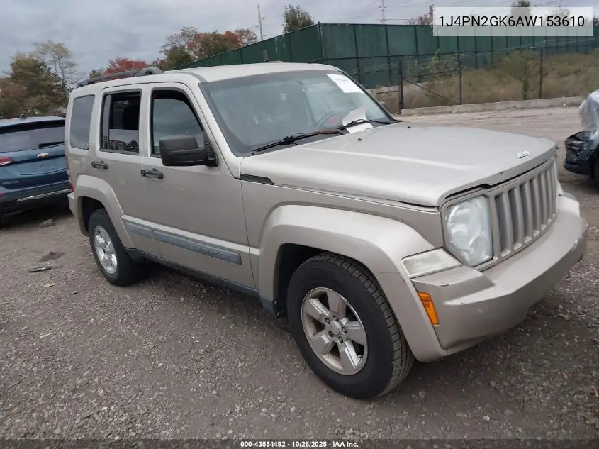 1J4PN2GK6AW153610 2010 Jeep Liberty Sport