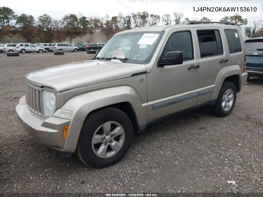 1J4PN2GK6AW153610 2010 Jeep Liberty Sport