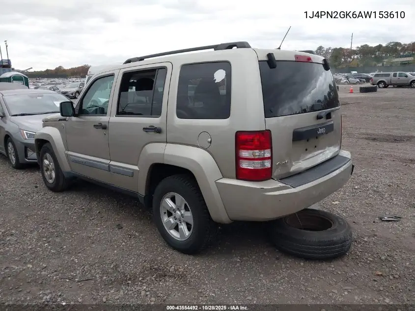 1J4PN2GK6AW153610 2010 Jeep Liberty Sport