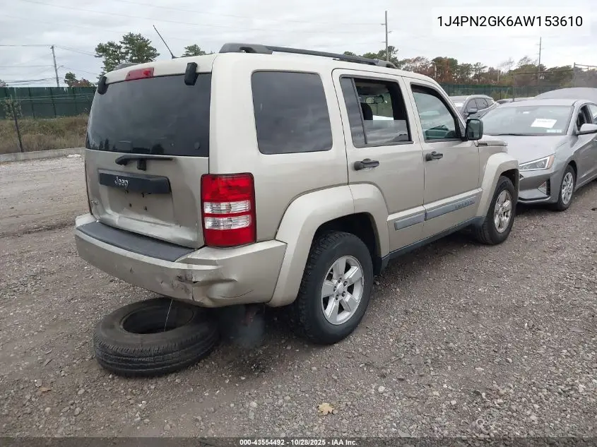 1J4PN2GK6AW153610 2010 Jeep Liberty Sport