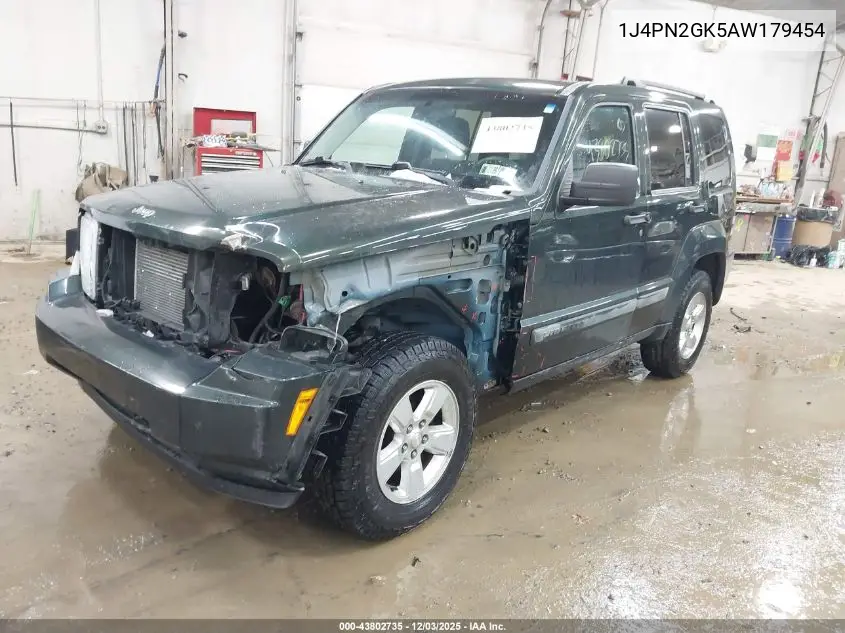 1J4PN2GK5AW179454 2010 Jeep Liberty Sport