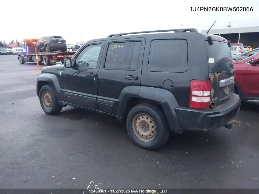 1J4PN2GK0BW502066 2011 Jeep Liberty Sport