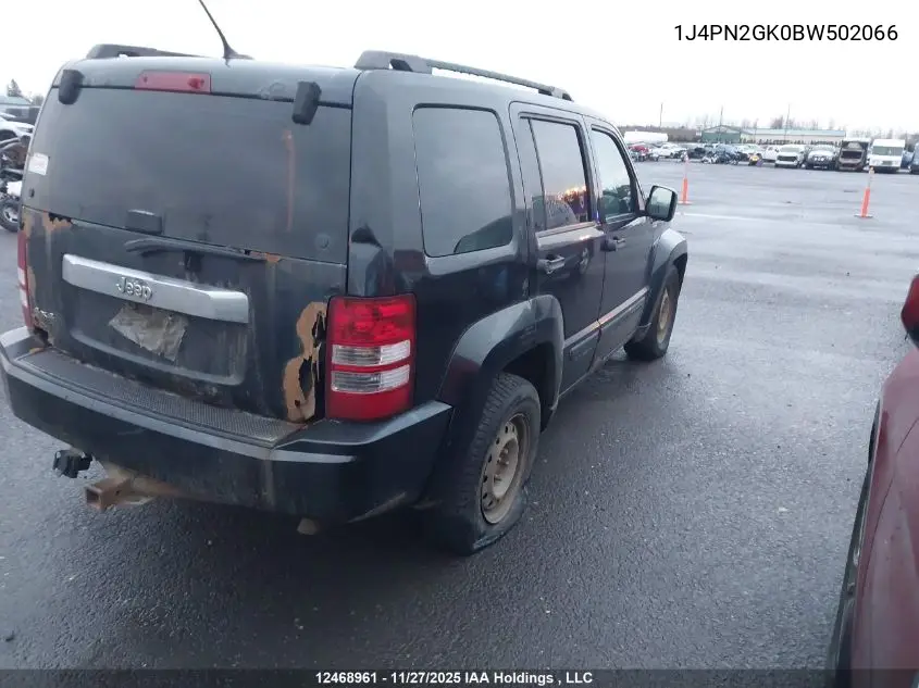 1J4PN2GK0BW502066 2011 Jeep Liberty Sport