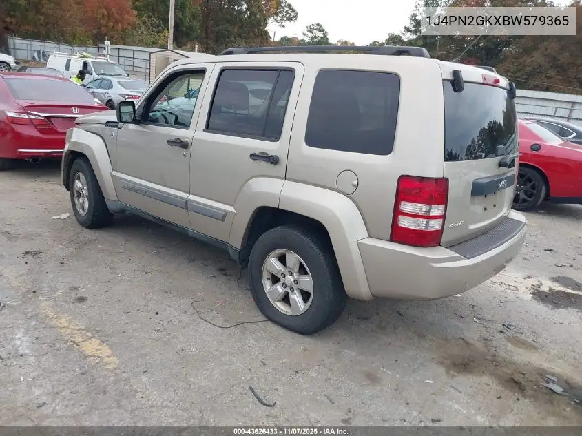 1J4PN2GKXBW579365 2011 Jeep Liberty Sport