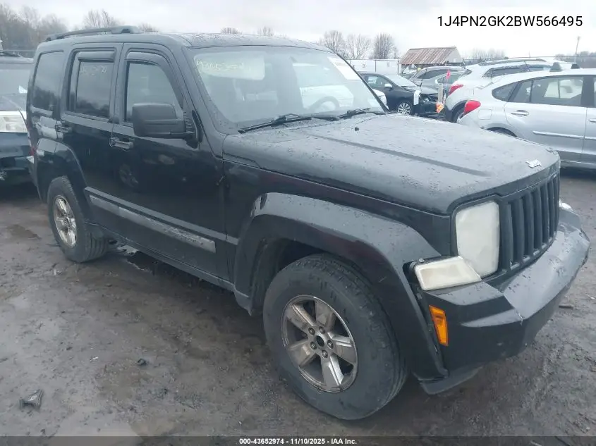 1J4PN2GK2BW566495 2011 Jeep Liberty Sport