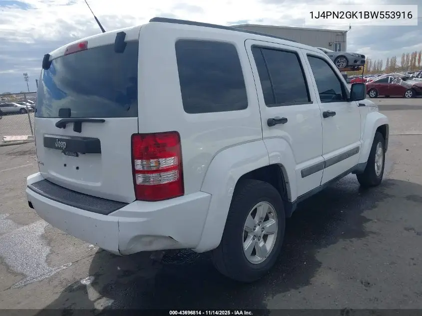 1J4PN2GK1BW553916 2011 Jeep Liberty Sport
