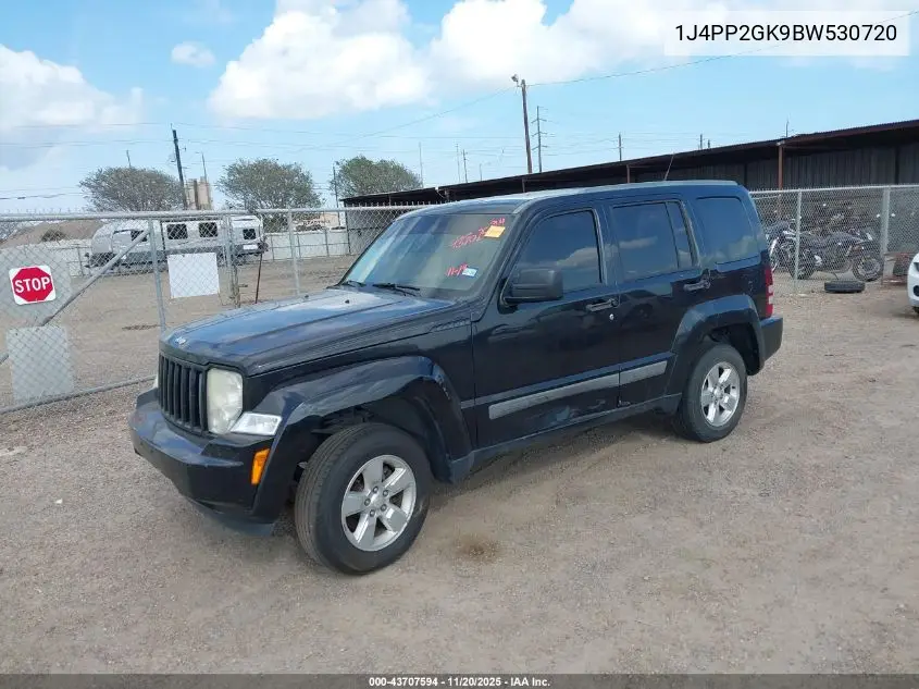1J4PP2GK9BW530720 2011 Jeep Liberty Sport