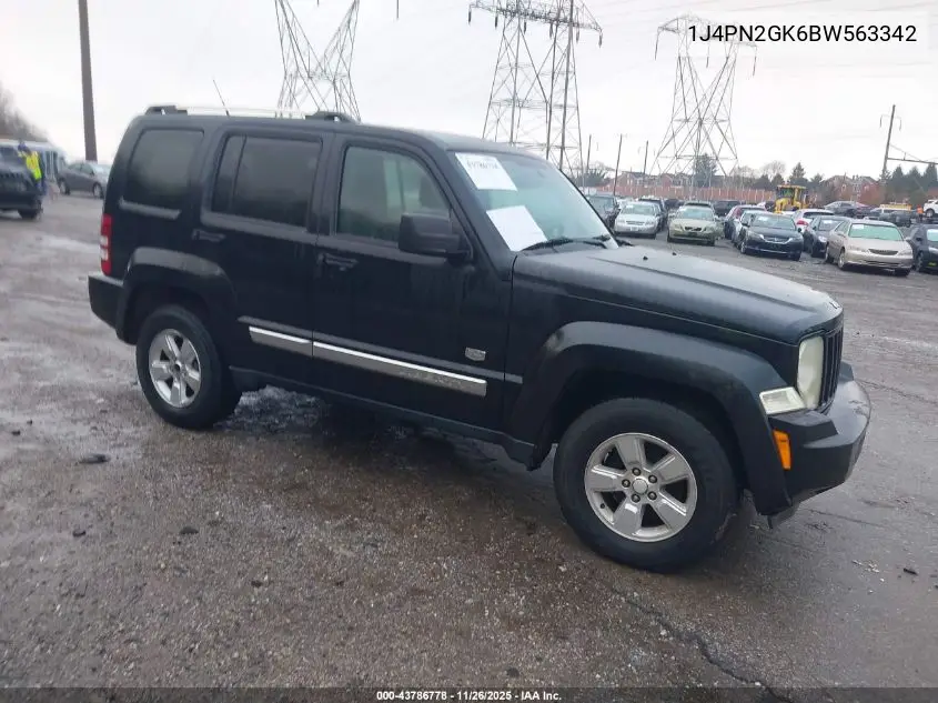 1J4PN2GK6BW563342 2011 Jeep Liberty Sport