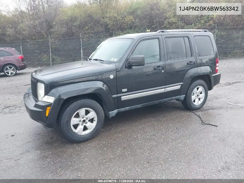 1J4PN2GK6BW563342 2011 Jeep Liberty Sport