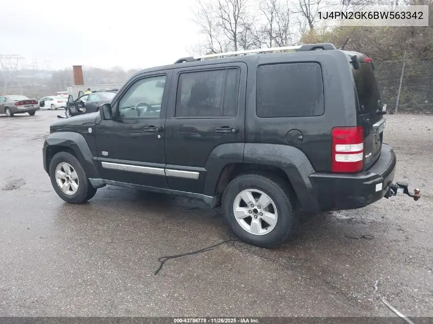 1J4PN2GK6BW563342 2011 Jeep Liberty Sport