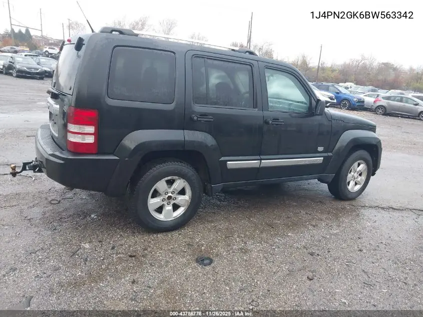 1J4PN2GK6BW563342 2011 Jeep Liberty Sport