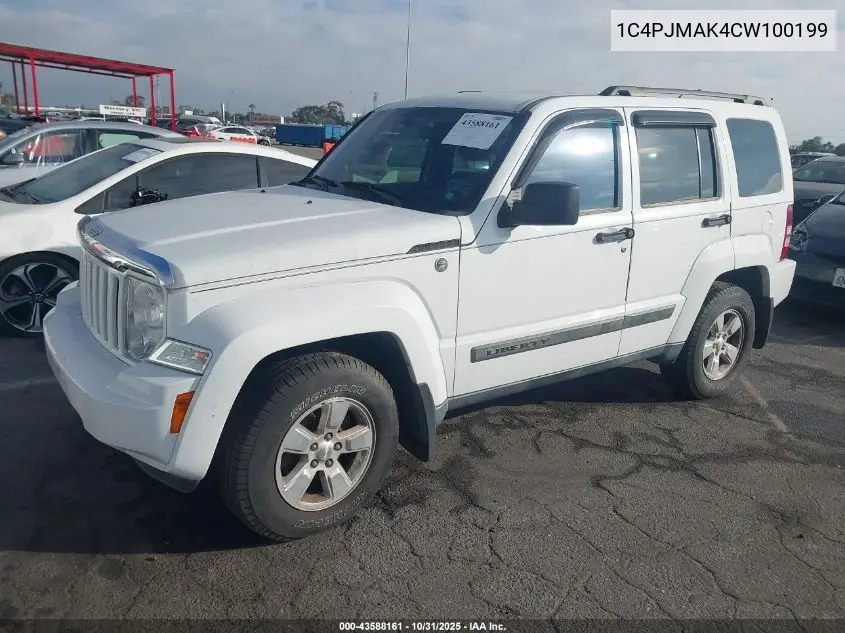 1C4PJMAK4CW100199 2012 Jeep Liberty Sport
