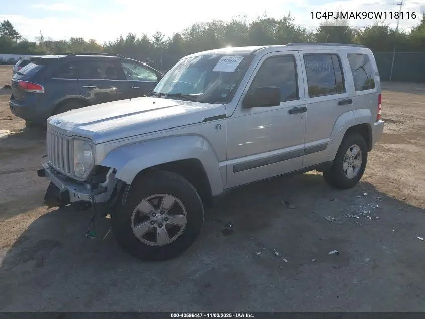 1C4PJMAK9CW118116 2012 Jeep Liberty Sport