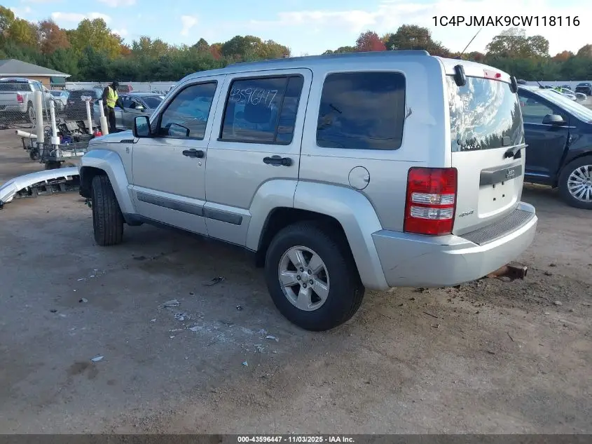 1C4PJMAK9CW118116 2012 Jeep Liberty Sport
