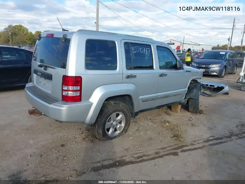 1C4PJMAK9CW118116 2012 Jeep Liberty Sport