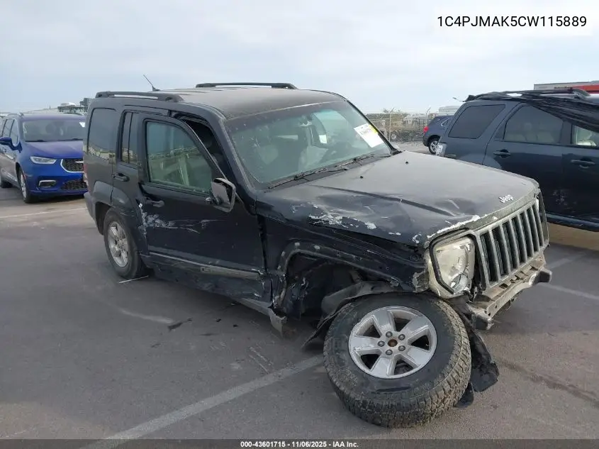 1C4PJMAK5CW115889 2012 Jeep Liberty Sport