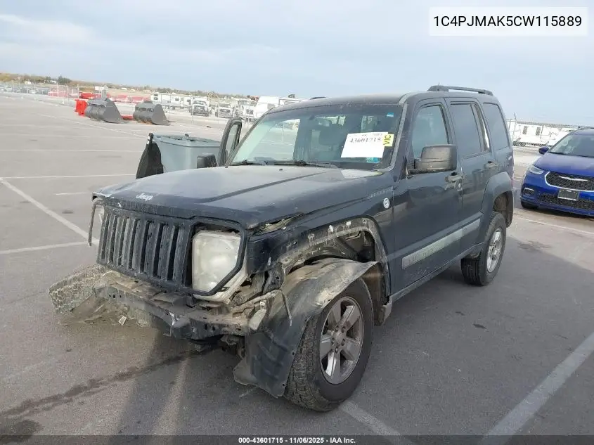1C4PJMAK5CW115889 2012 Jeep Liberty Sport