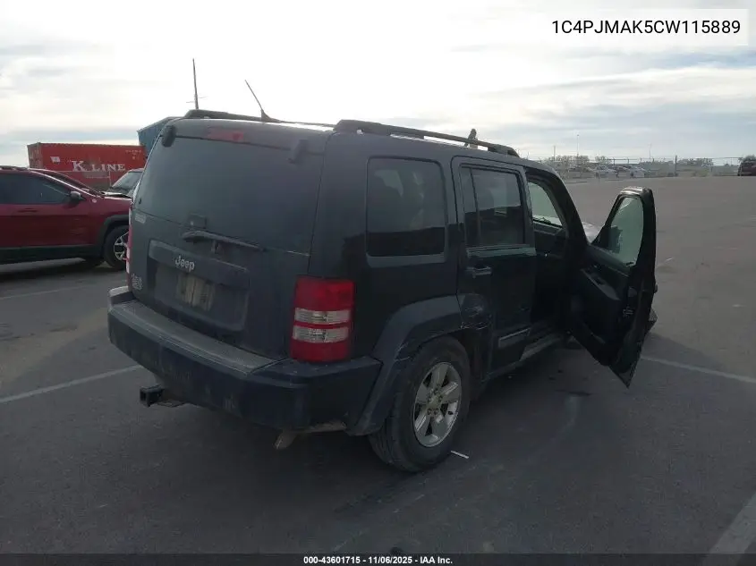 1C4PJMAK5CW115889 2012 Jeep Liberty Sport