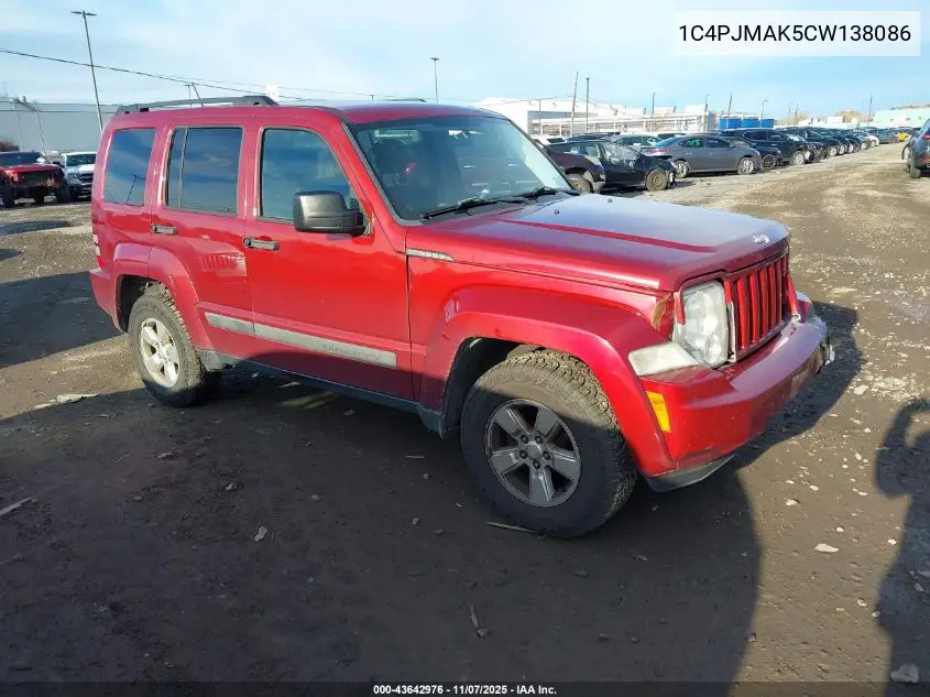 1C4PJMAK5CW138086 2012 Jeep Liberty Sport
