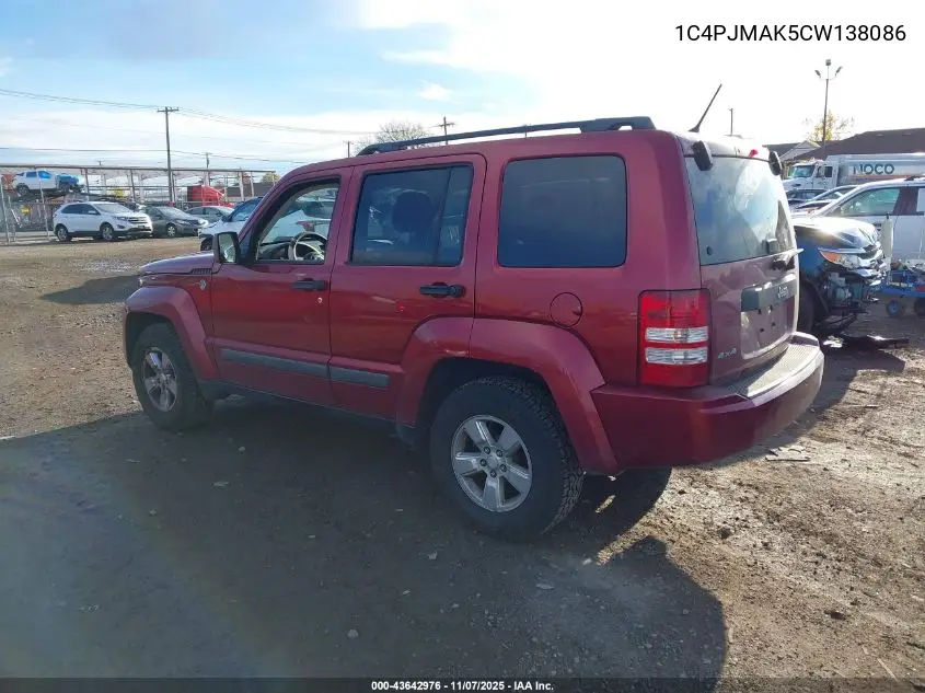 1C4PJMAK5CW138086 2012 Jeep Liberty Sport