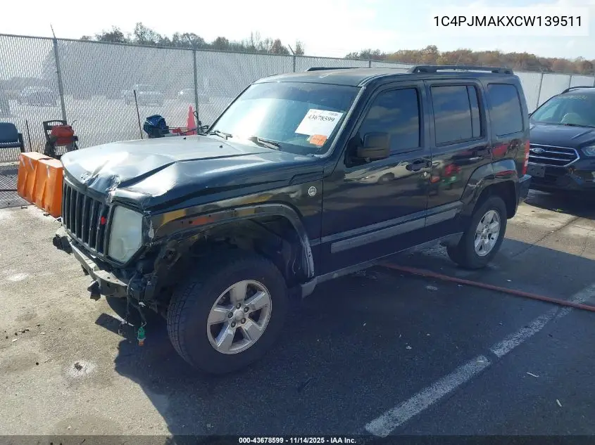 1C4PJMAKXCW139511 2012 Jeep Liberty Sport