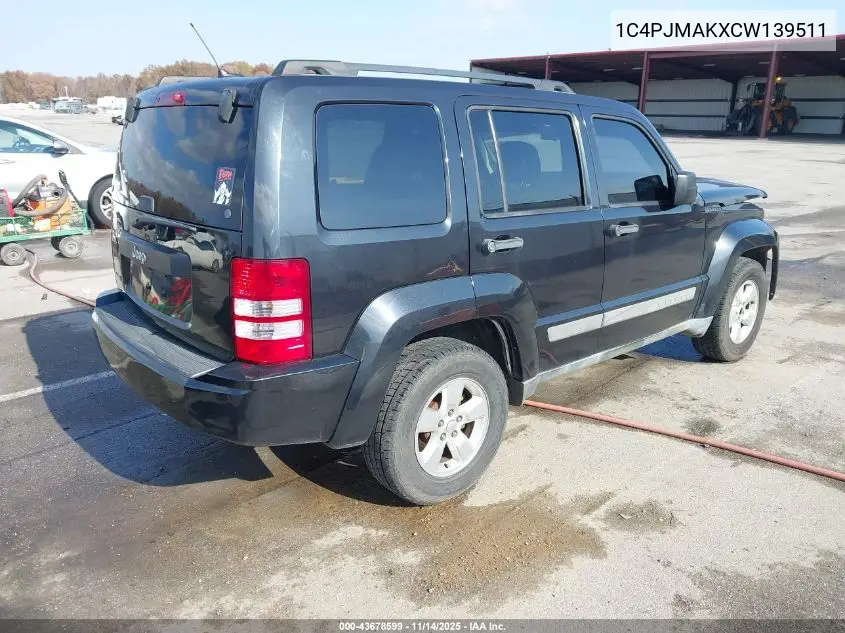 1C4PJMAKXCW139511 2012 Jeep Liberty Sport