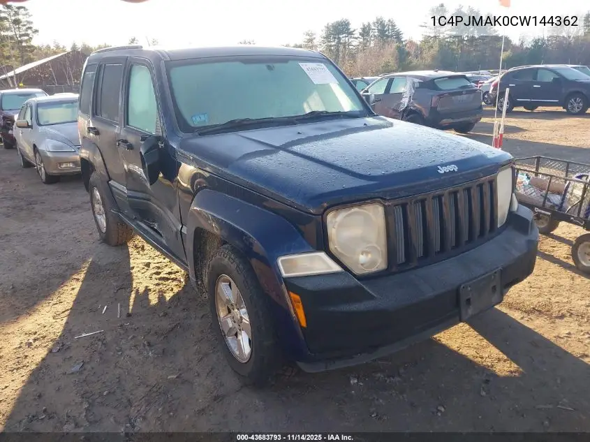 1C4PJMAK0CW144362 2012 Jeep Liberty Sport
