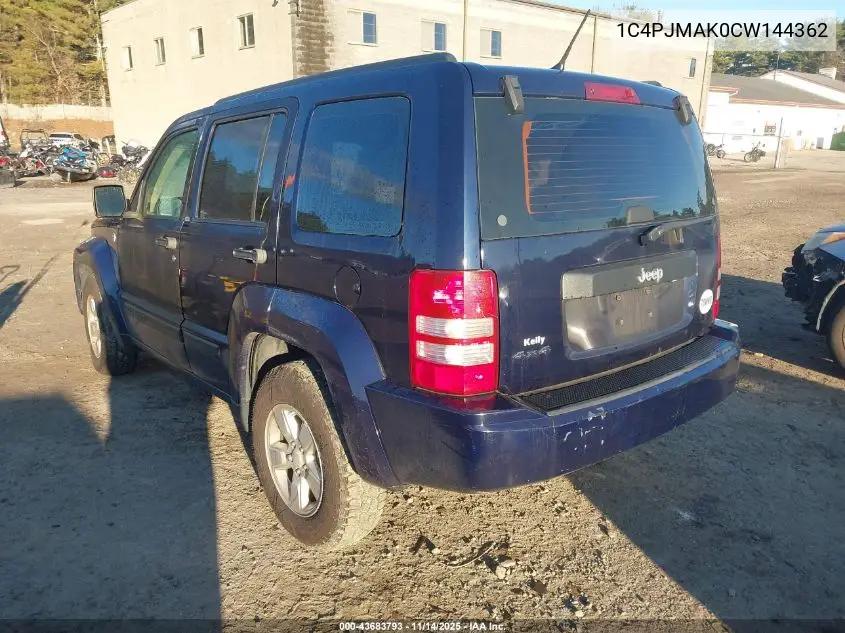 1C4PJMAK0CW144362 2012 Jeep Liberty Sport