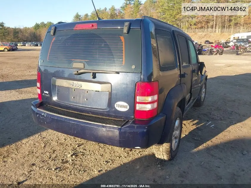 1C4PJMAK0CW144362 2012 Jeep Liberty Sport