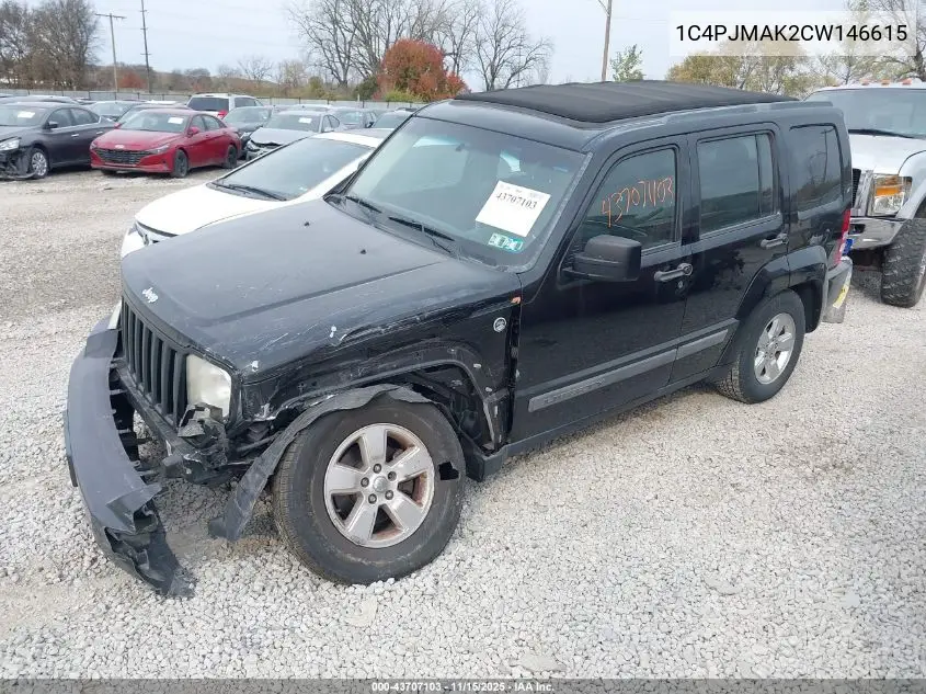 1C4PJMAK2CW146615 2012 Jeep Liberty Sport