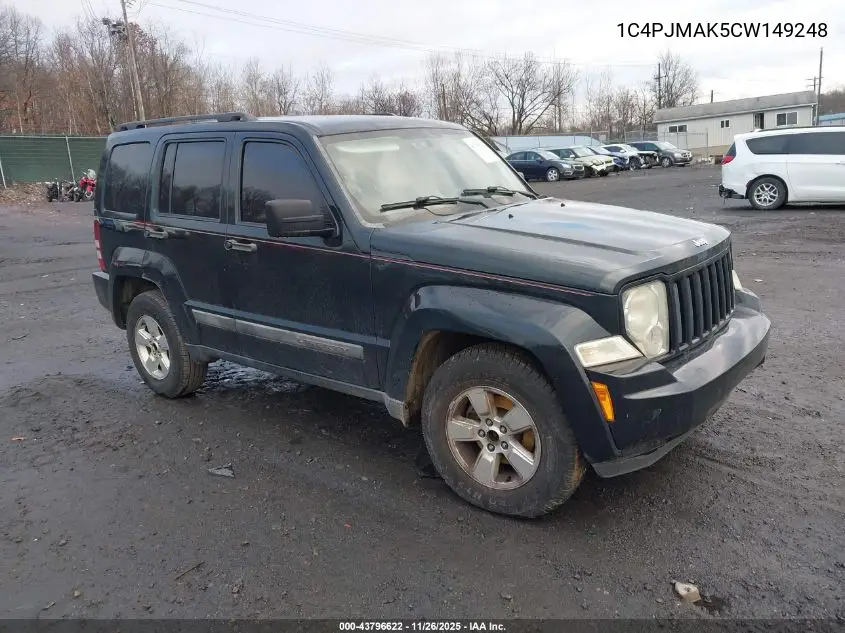 1C4PJMAK5CW149248 2012 Jeep Liberty Sport