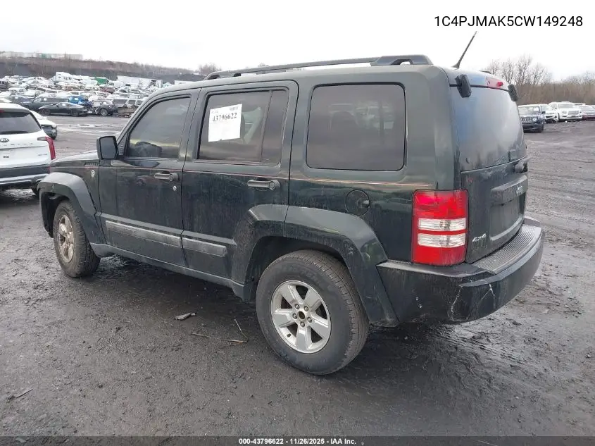 1C4PJMAK5CW149248 2012 Jeep Liberty Sport