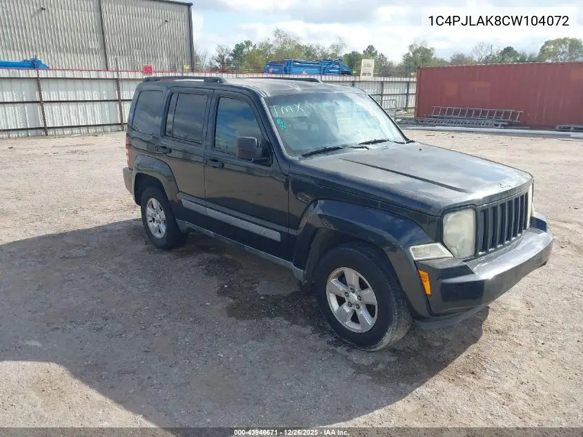 1C4PJLAK8CW104072 2012 Jeep Liberty Sport