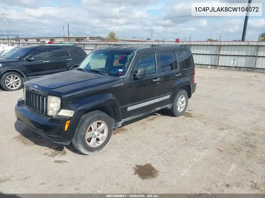 1C4PJLAK8CW104072 2012 Jeep Liberty Sport