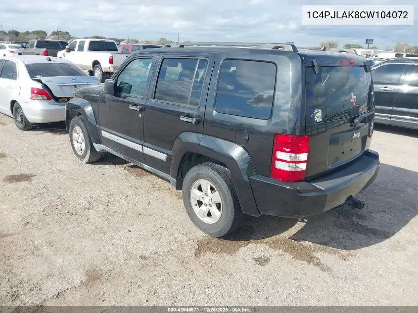 1C4PJLAK8CW104072 2012 Jeep Liberty Sport