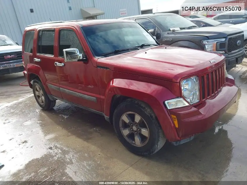 1C4PJLAK6CW155070 2012 Jeep Liberty Sport