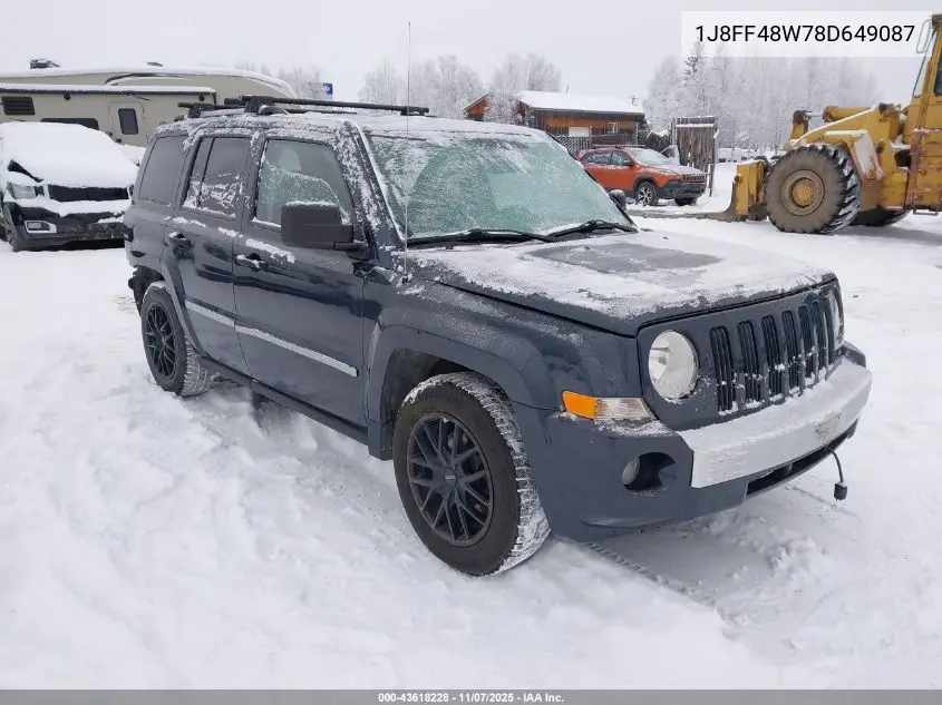 1J8FF48W78D649087 2008 Jeep Patriot Limited