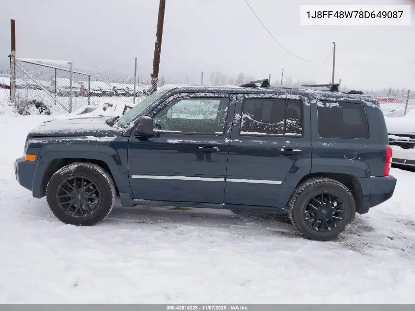 1J8FF48W78D649087 2008 Jeep Patriot Limited