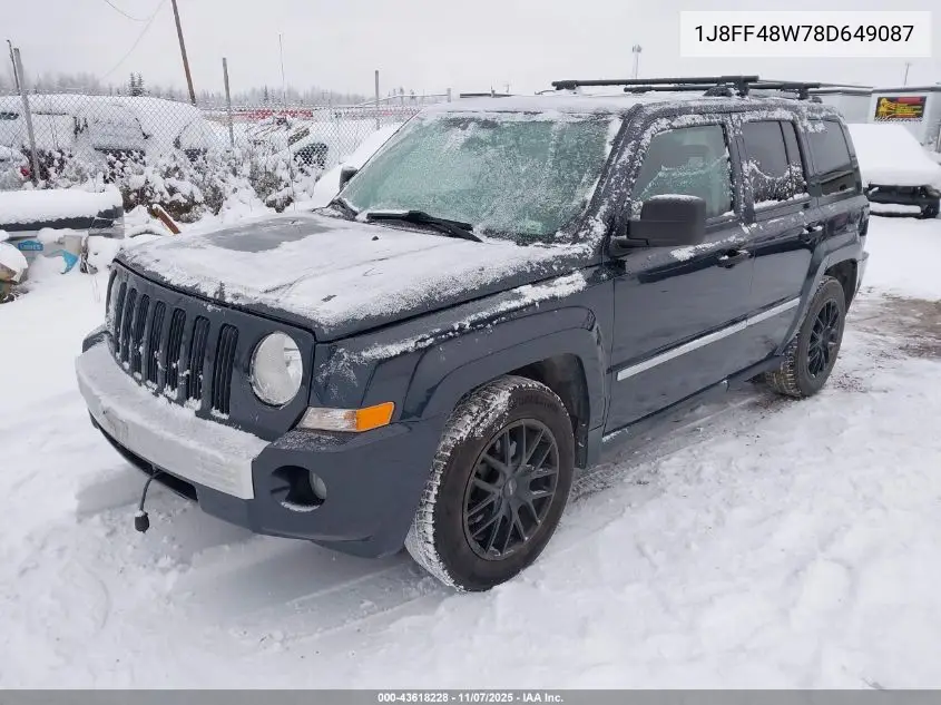 1J8FF48W78D649087 2008 Jeep Patriot Limited